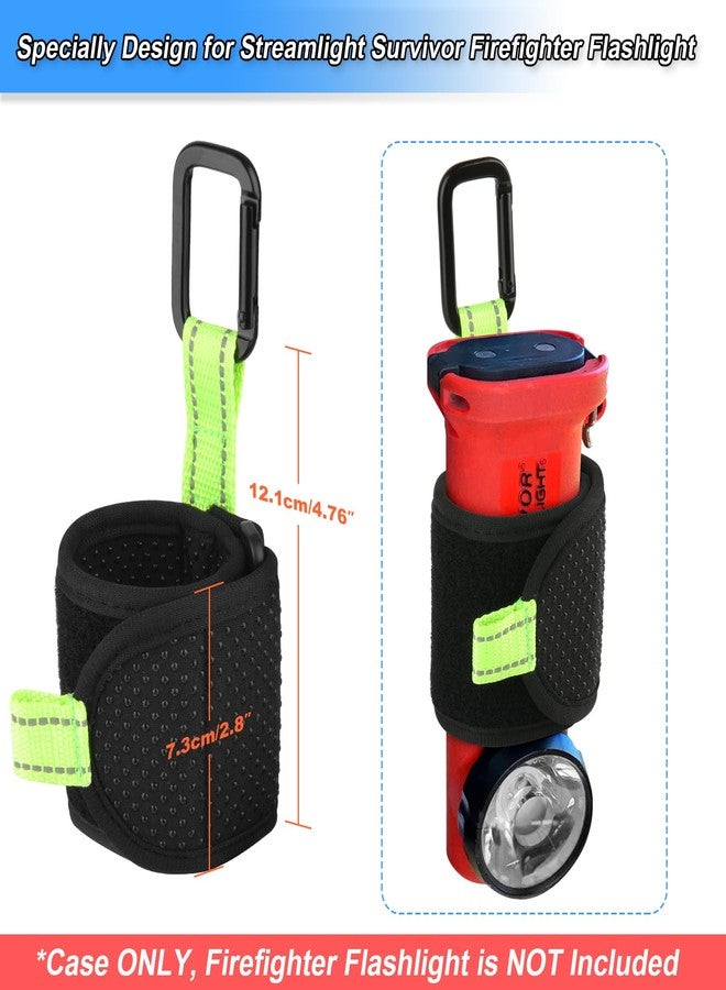 Homakover Inverted Flashlight Holder for Streamlight,Anti-Slip Nylon Strap with Carabiner,Reflective Flashlight Holder,Keep Shine Downward and in A Forward Position - Image 2